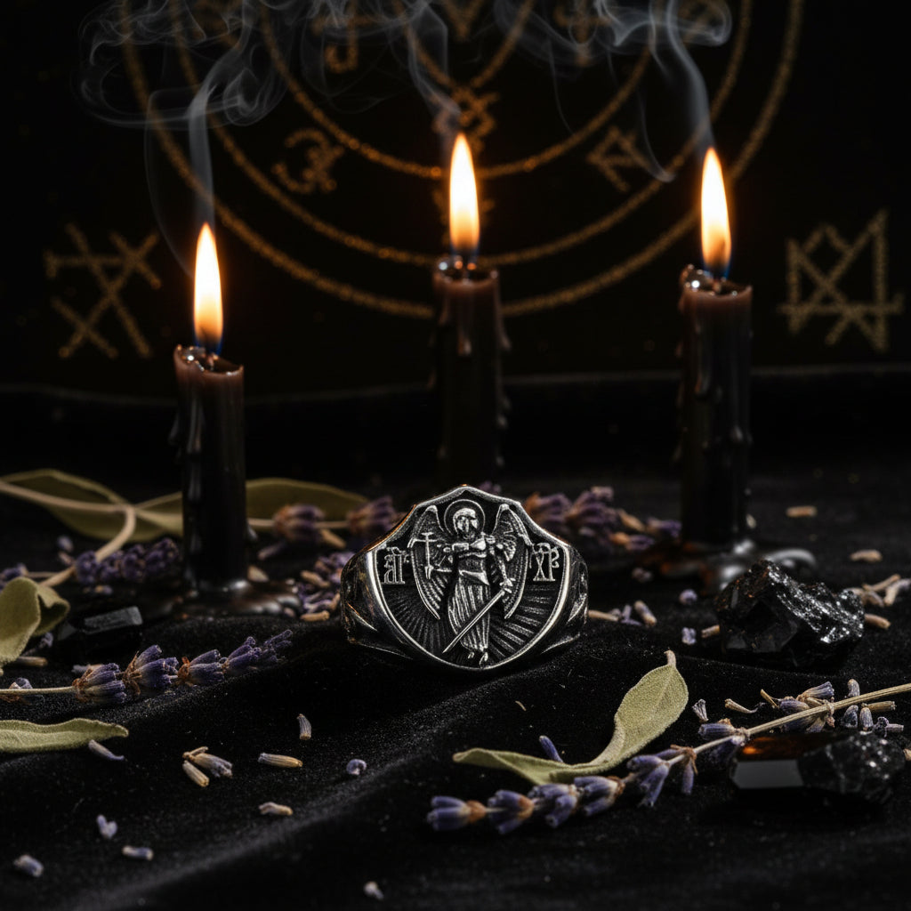 Vintage Greek Angel Bronze Ring for Men Sorceress Sanctuary