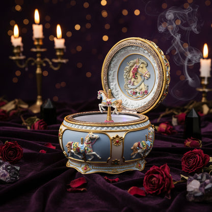 Musical Carousel with Creative Resin Design Gifts Sorceress Sanctuary