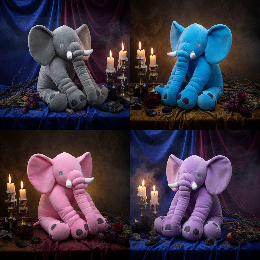 Plush Elephant Toy and Pillow Companion Sorceress Sanctuary