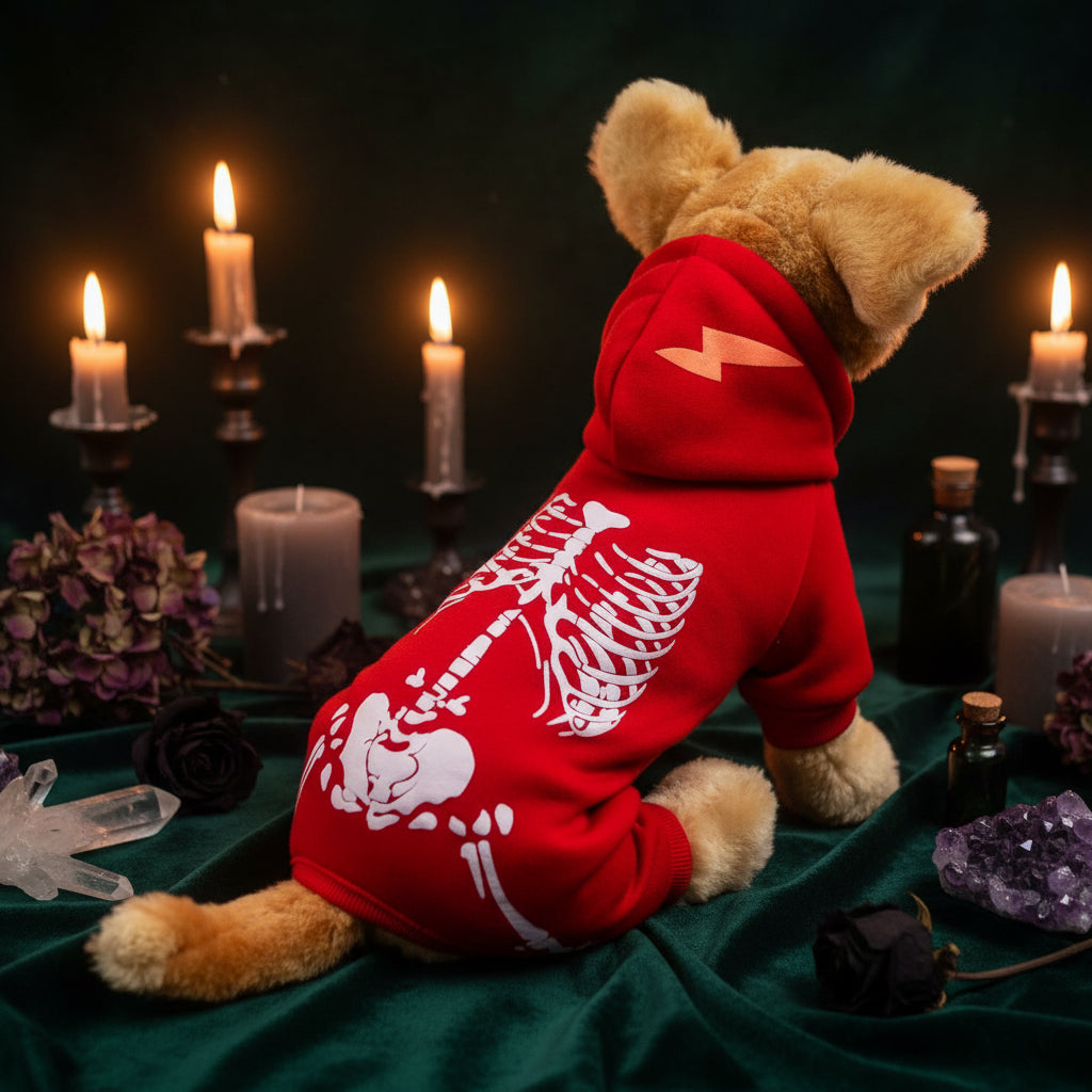 Electric Dinosaur Pet Costume - Skeleton Dog Outfit Sorceress Sanctuary