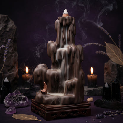 Purple Sand Ceramic Backflow Incense Burner (Large) Sorceress Sanctuary