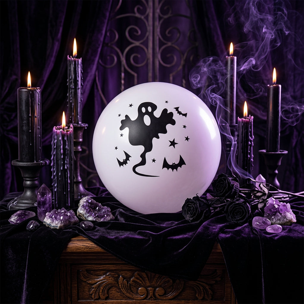 Halloween Skull Black Balloons (Set of Halloween Balloons) Sorceress Sanctuary