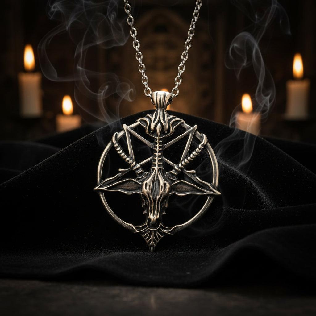 Retro Skull Goat Head Necklace Pendant Sorceress Sanctuary