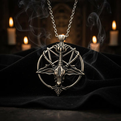 Retro Skull Goat Head Necklace Pendant Sorceress Sanctuary