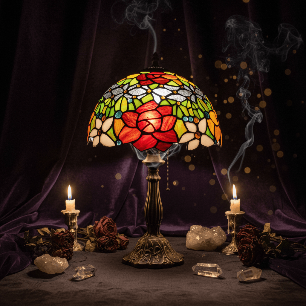 Mosaic Floral Lamp
