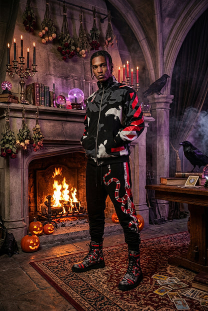 Coral Snake Gothic Style Jogger Pants for Casual Wear Sorceress Sanctuary