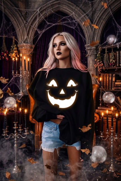 Halloween Women's Long Sleeve Casual Print Sweatshirt Sorceress Sanctuary