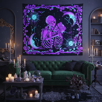Fluorescent Tapestry for Home Decor and Rooms Sorceress Sanctuary