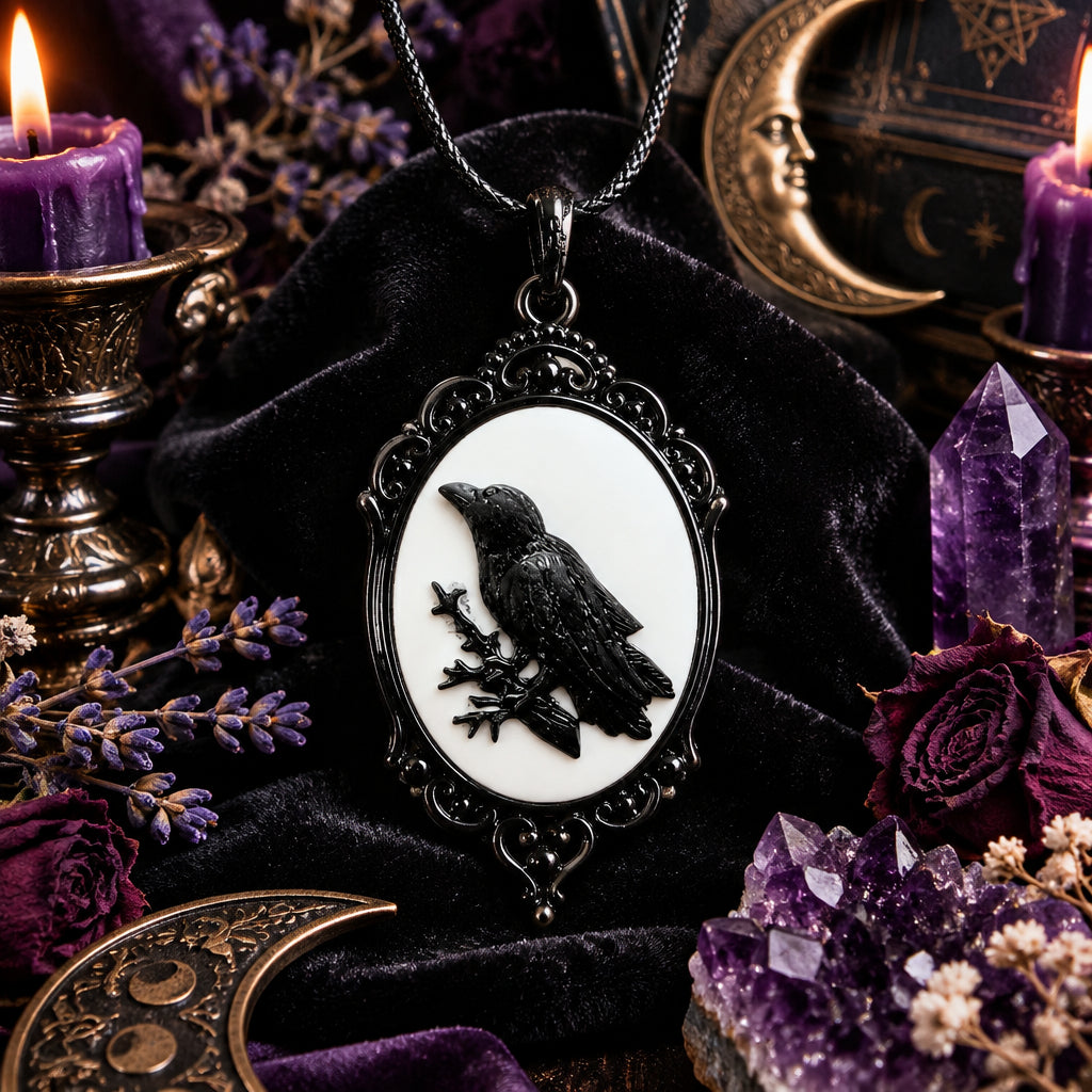 Crowspell Relic Necklace, detail view