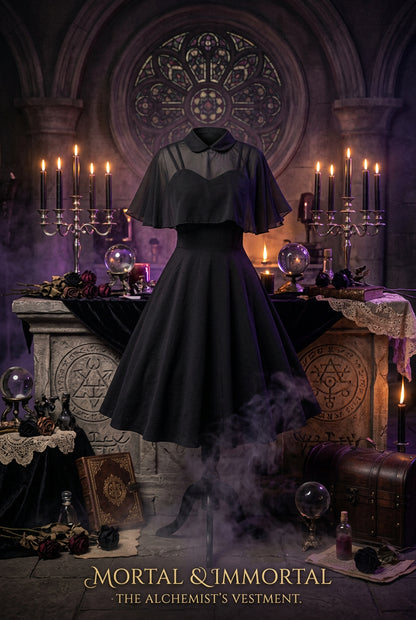 2020 Cross-Border Amazon Women's Cape Dress Set Sorceress Sanctuary
