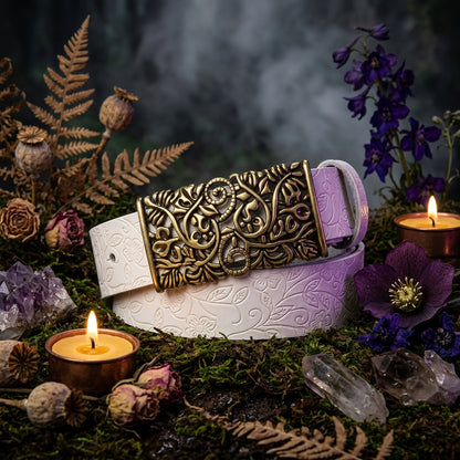 Moonlace Cutwork Leather Belt, view 2