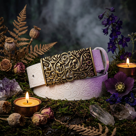 Moonlace Cutwork Leather Belt, view 2