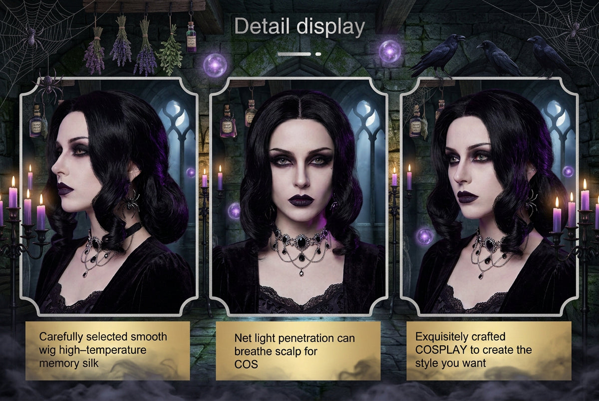 Long Black Cosplay Wig