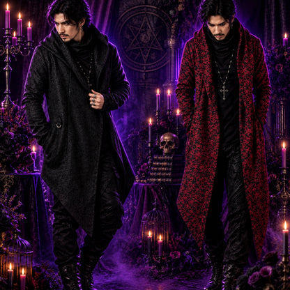 Grimwood Hooded Witch Cardigan, styling example