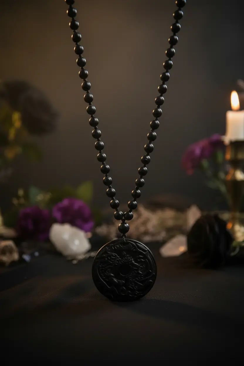 Obsidian Guardian Necklace