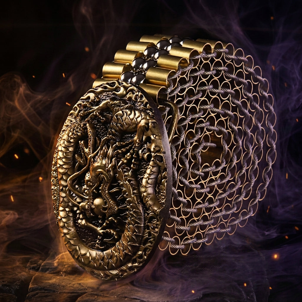 Talisman Clasp Leather Belt, view 12