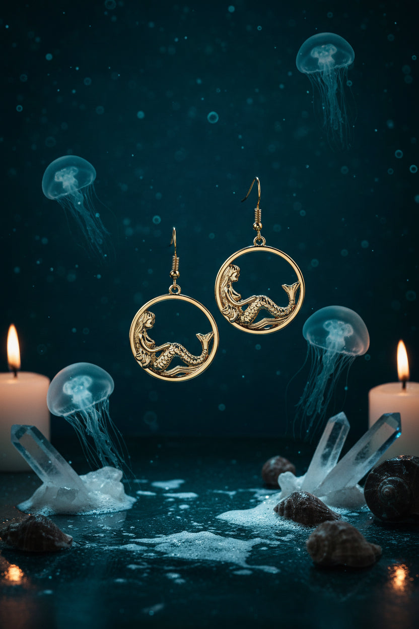 Cute Mermaid Harajuku Earrings for Women (Studs) Sorceress Sanctuary