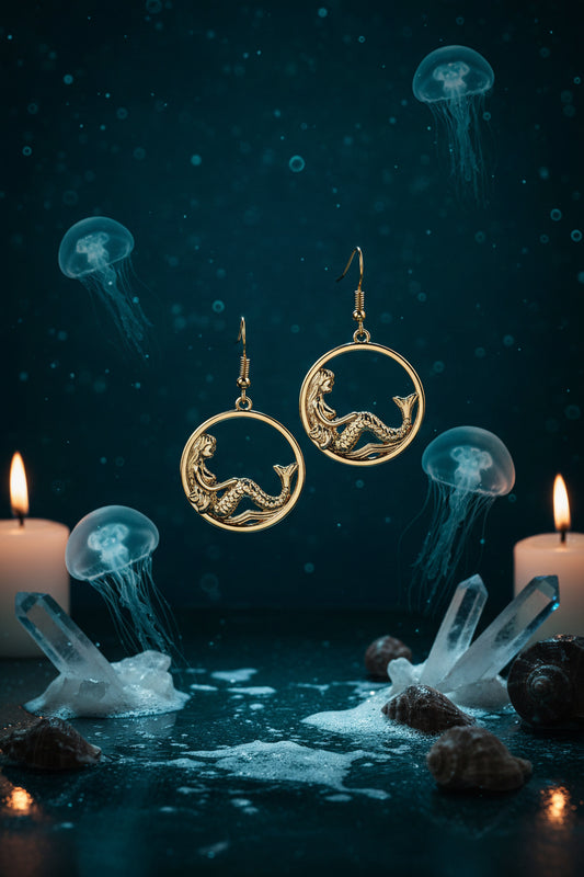 Cute Mermaid Harajuku Earrings for Women (Studs) Sorceress Sanctuary