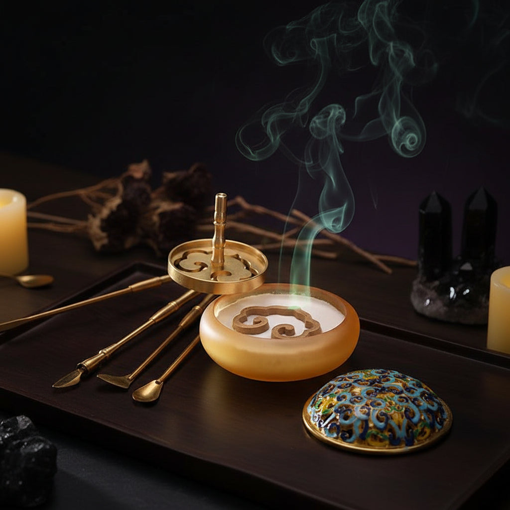 Brass Incense Tools Set with Ash Shovel Sorceress Sanctuary