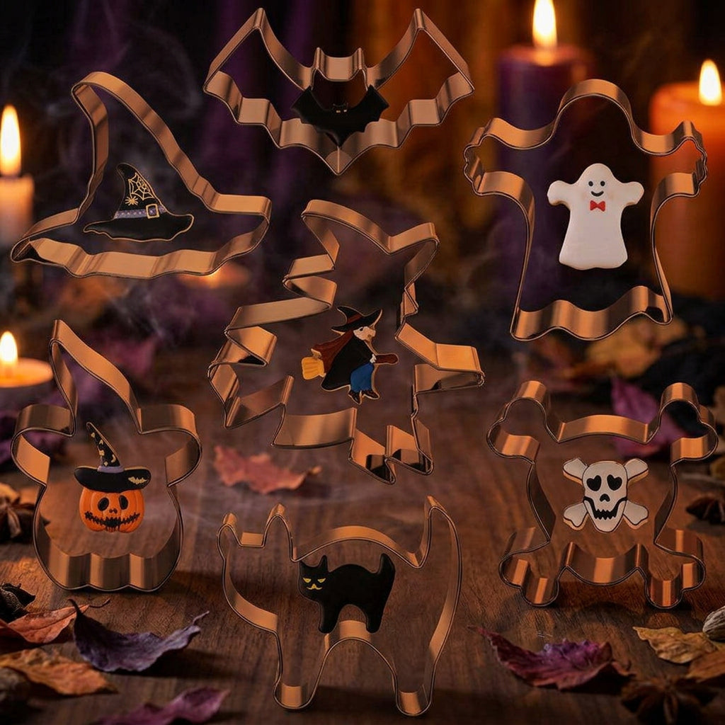 Stainless Steel Halloween Cookie Cutter Set Sorceress Sanctuary