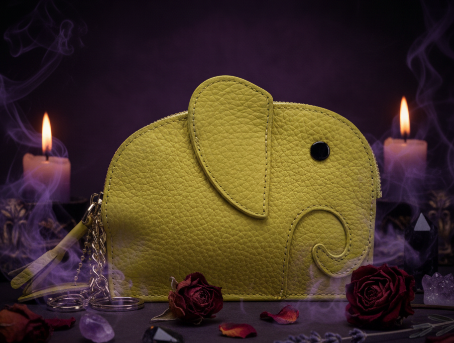 Cute Mini Genuine Leather Elephant Coin Purse Sorceress Sanctuary