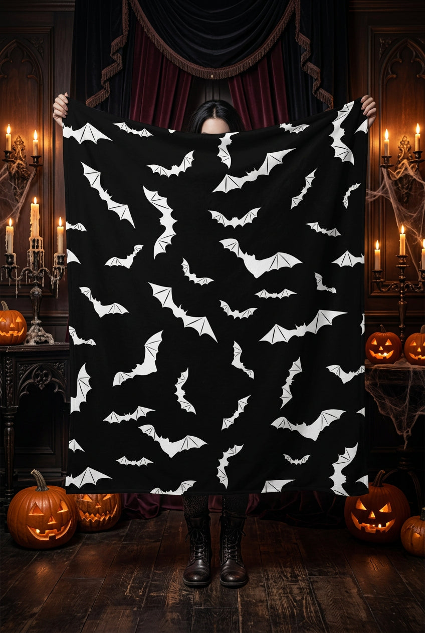Halloween Flannel Digital Print Soft Sofa Blanket Sorceress Sanctuary