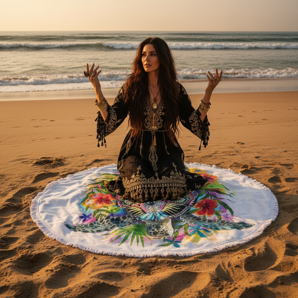 Botanical Turtle Towel Sorceress Sanctuary