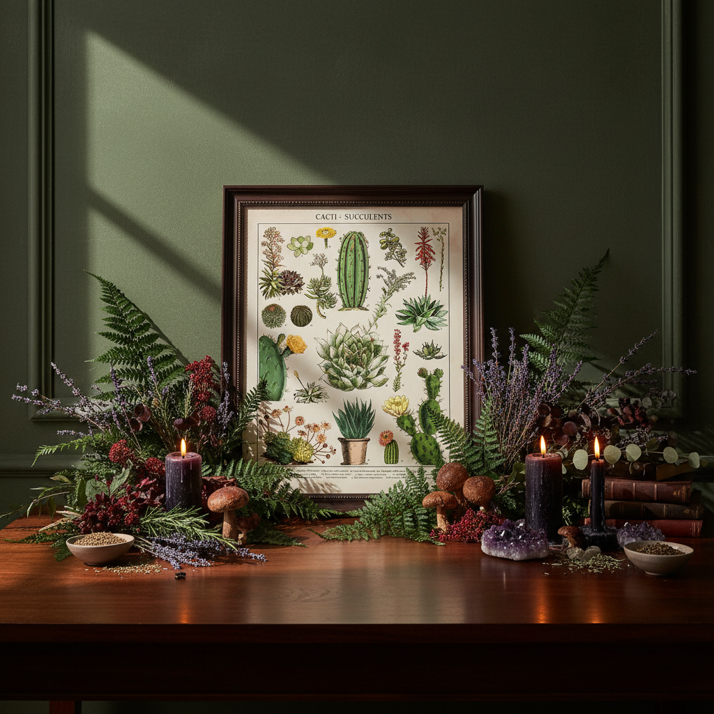 Herbalist's Succulents Canvas Sorceress Sanctuary