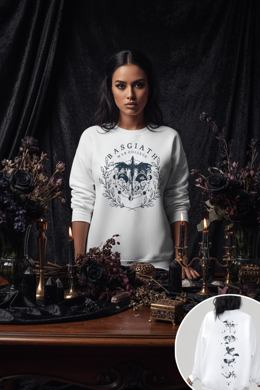 Gold Dragon Fourth Wing Basgiath Sweatshirt Sorceress Sanctuary