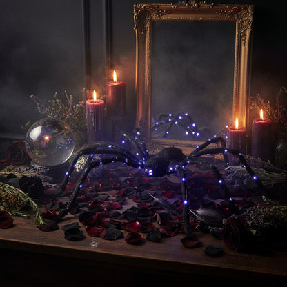 LED Luminous Plush Spider Decoration for Halloween Sorceress Sanctuary