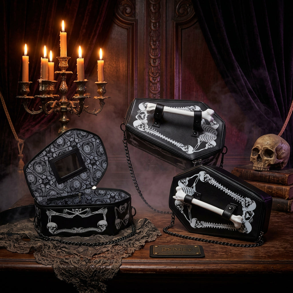 Skull and Bat Shoulder Bag, view 6
