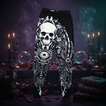 Digital Print Yoga Leggings with Skull Design for Women Sorceress Sanctuary