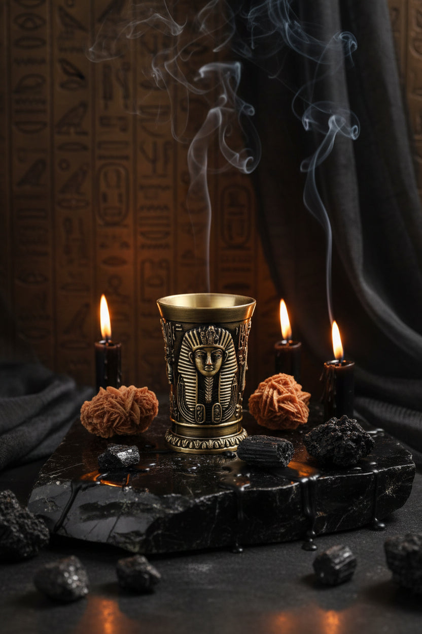 Vintage Egyptian Metal Wine Glass - Creative Liquor Cup Sorceress Sanctuary