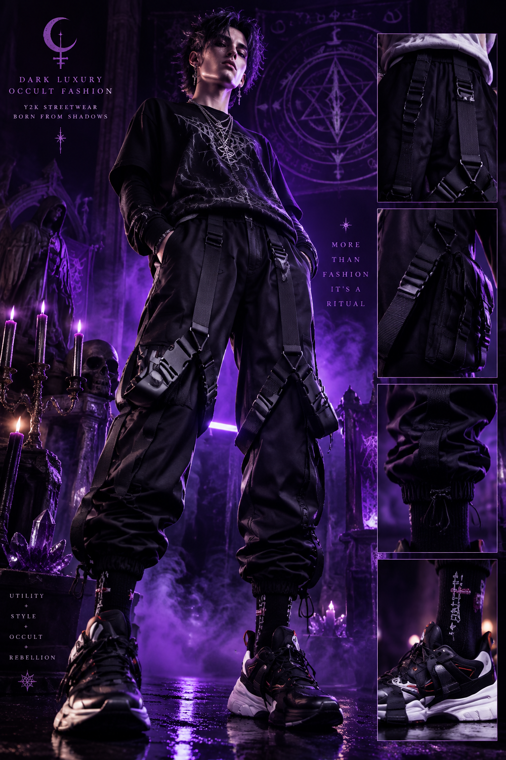 Hexlock Y2K Pants from Sorceress Sanctuary, main product photo