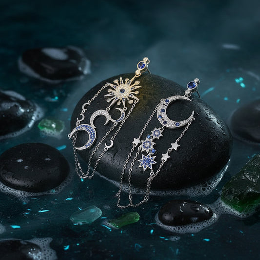 Deep Sea Love Asymmetrical Earrings Sorceress Sanctuary