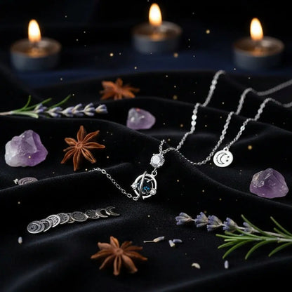Necklace with a unique pendant on a white background