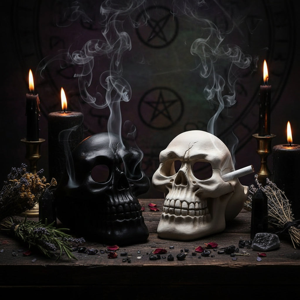Creative European Skull Ashtray Resin Desktop Decor Sorceress Sanctuary