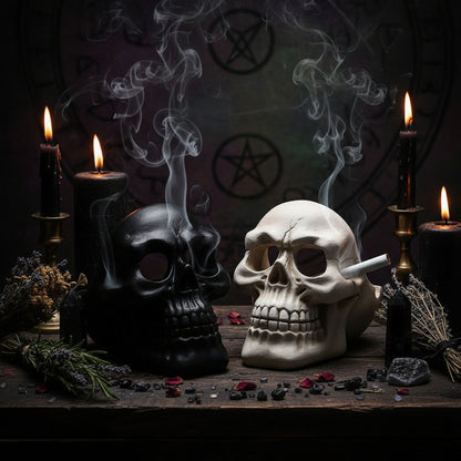 Creative European Skull Ashtray Resin Desktop Decor Sorceress Sanctuary