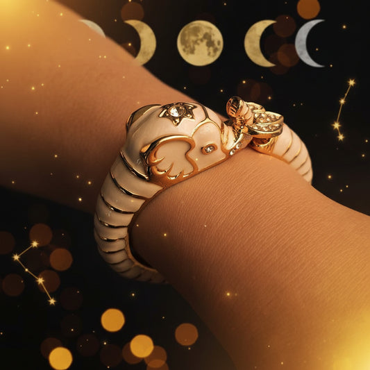 Fashion Alloy Elephant Head Oil Dripping Bracelet Sorceress Sanctuary
