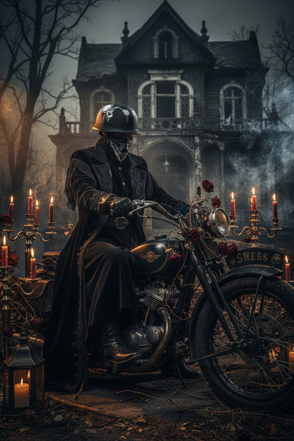 Harley Motorcycle Summer Helmet with Skull Design Sorceress Sanctuary