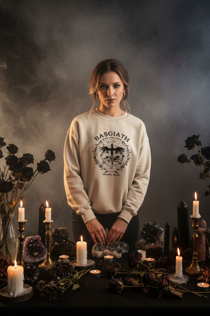 Gold Dragon Fourth Wing Basgiath Sweatshirt Sorceress Sanctuary