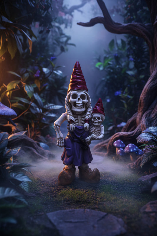 2PCS Day of the Dead Skeleton Dwarf Garden Decor Sorceress Sanctuary