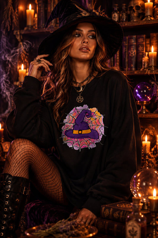 Halloween Print Loose Sweater, view 2