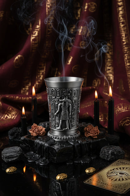 Vintage Egyptian Metal Wine Glass - Creative Liquor Cup Sorceress Sanctuary