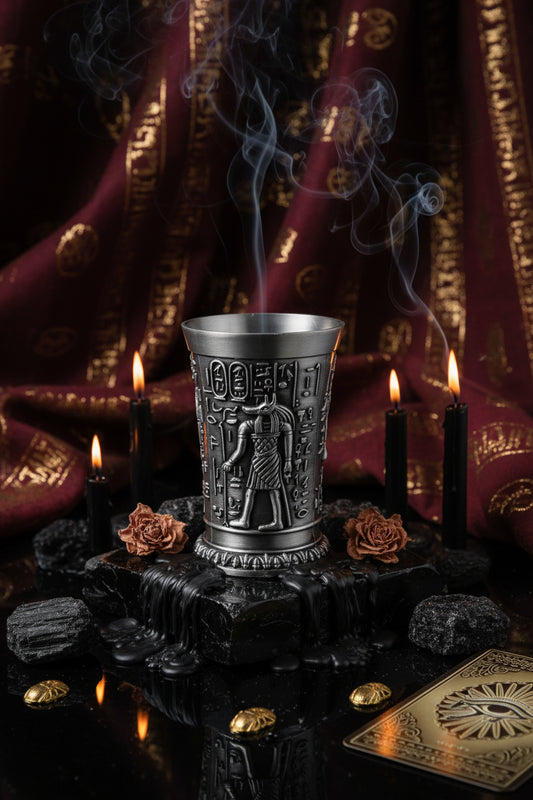 Vintage Egyptian Metal Wine Glass - Creative Liquor Cup Sorceress Sanctuary
