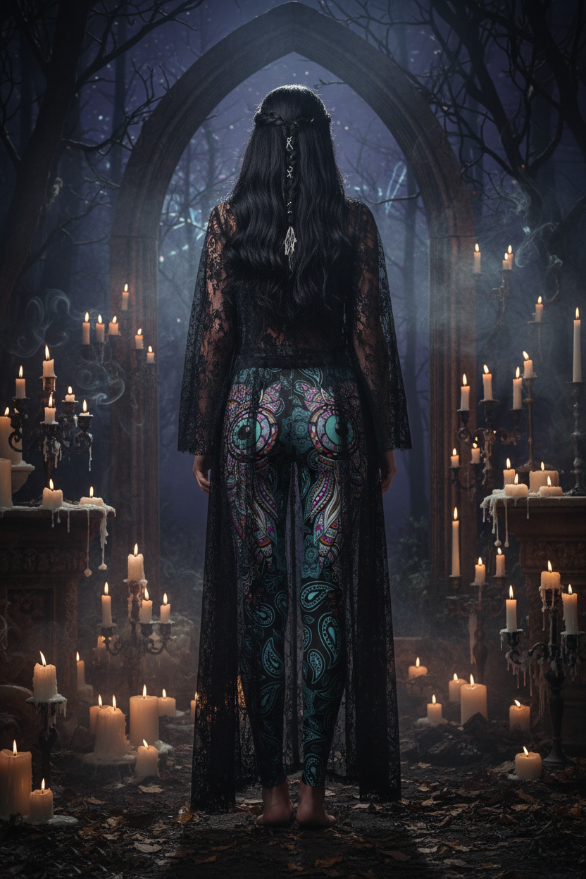Fashion Digital Print Leggings - Slim Fit Ankle Pants Sorceress Sanctuary