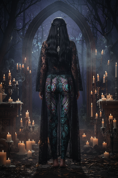 Fashion Digital Print Leggings - Slim Fit Ankle Pants Sorceress Sanctuary