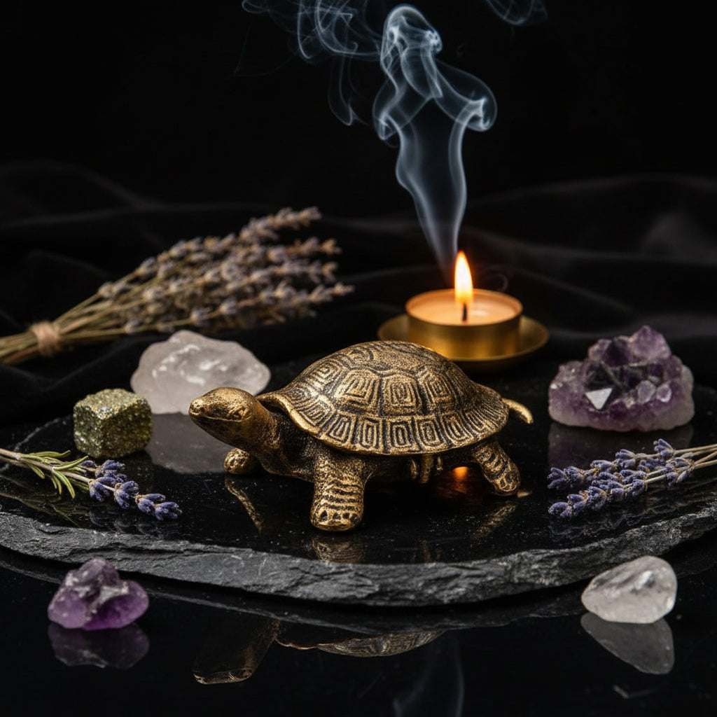 Enchanted Turtle Iron Ashtray