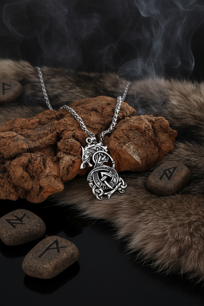 Norse Mythology Celtic Dragon Necklace for Men Sorceress Sanctuary