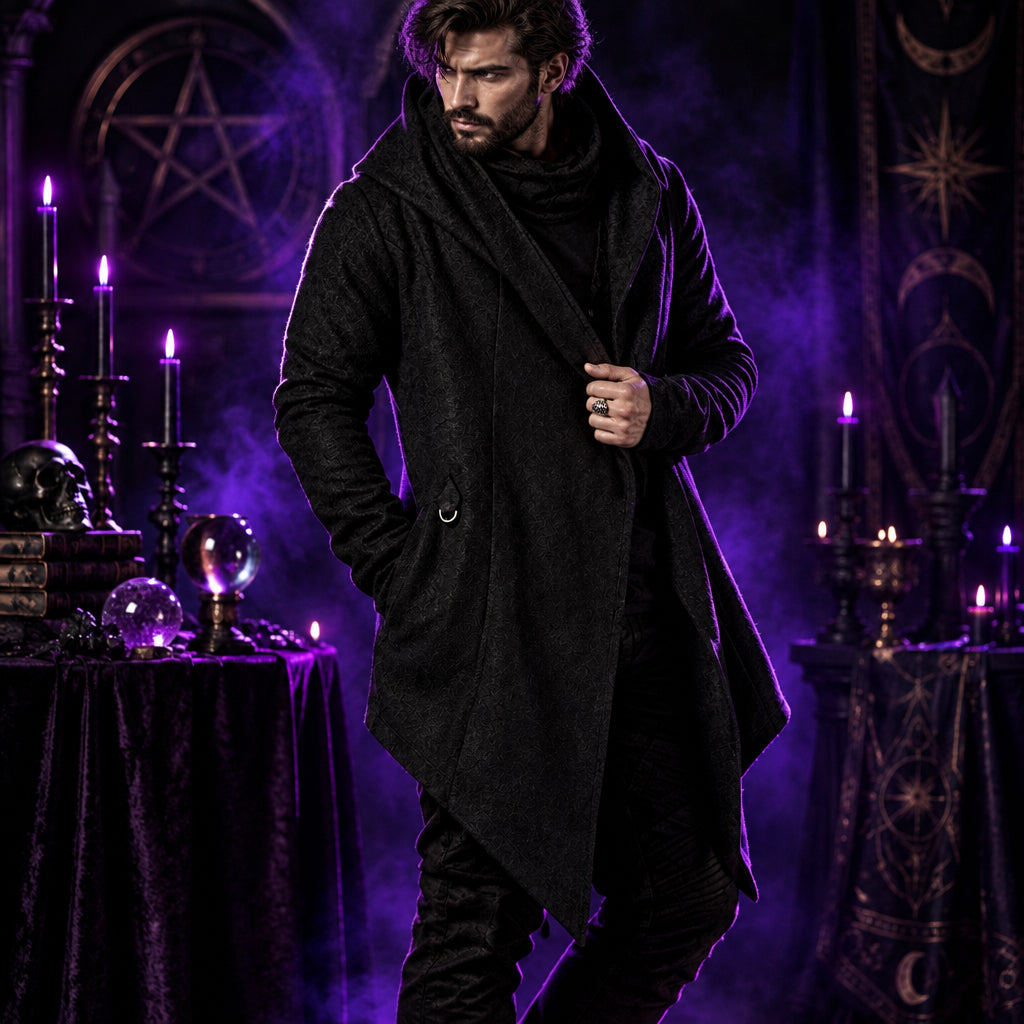 Grimwood Hooded Witch Cardigan, size and scale reference